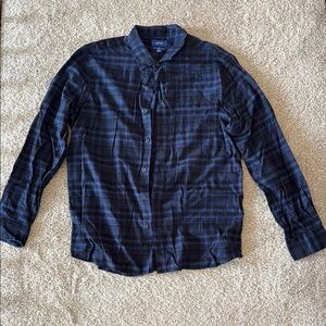 Apt. 9 Men's Navy Plaid Button Down Shirt